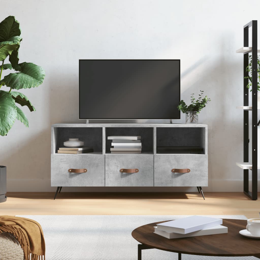 TV cabinet, concrete gray, 102x36x50cm, wood