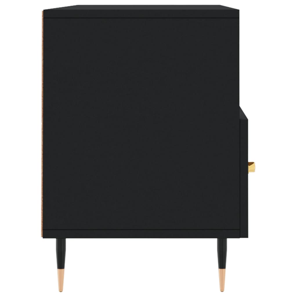 TV cabinet, black, 102x36x50cm, engineered wood