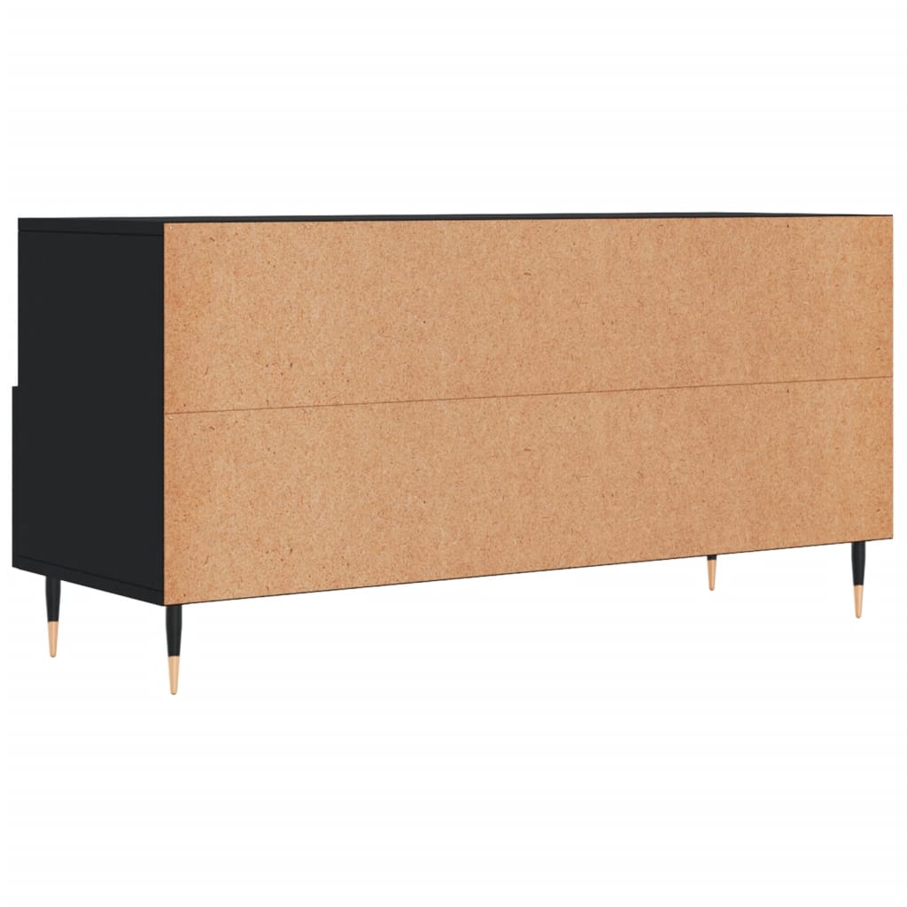 TV cabinet, black, 102x36x50cm, engineered wood