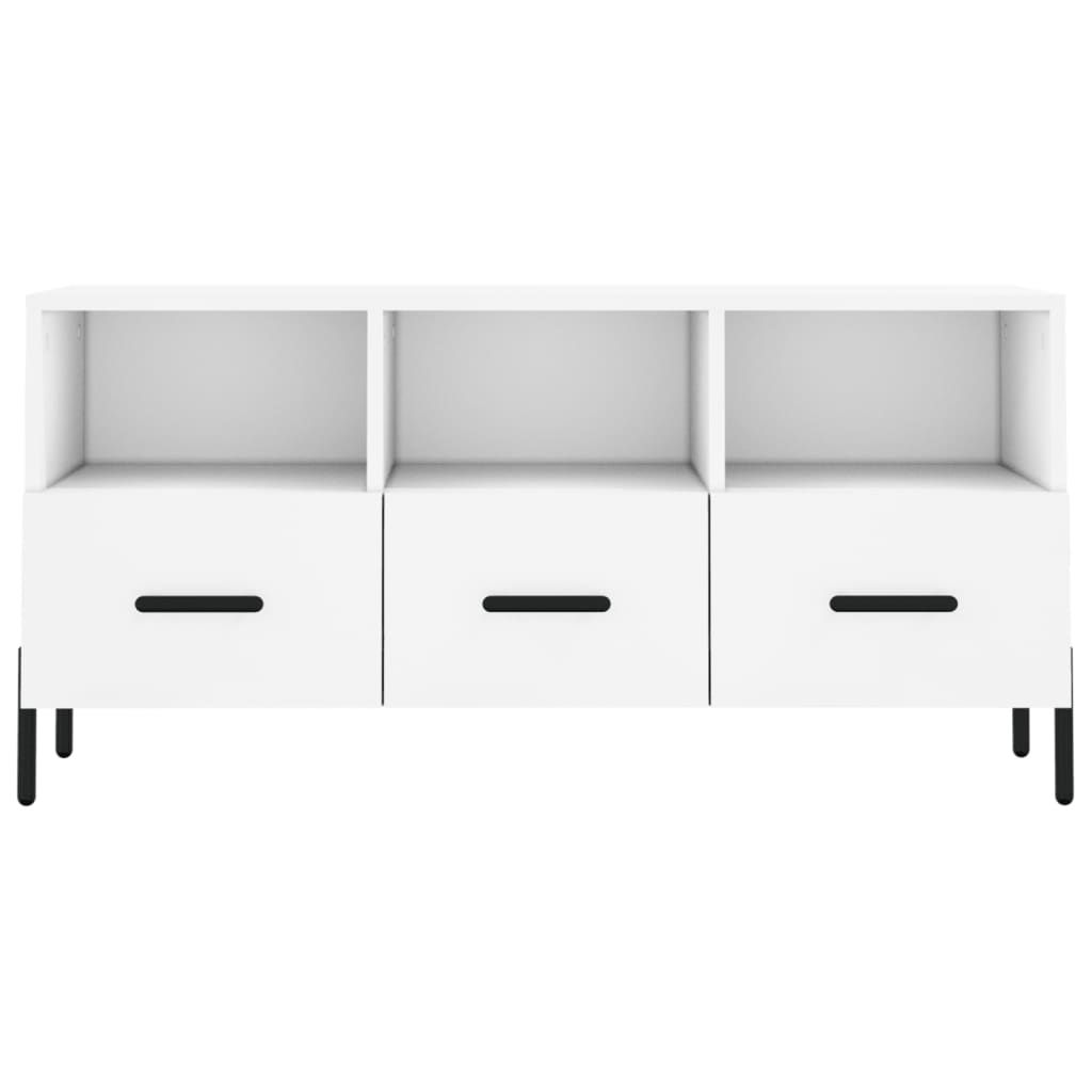 TV Cabinet, white, 102x36x50cm, engineered wood