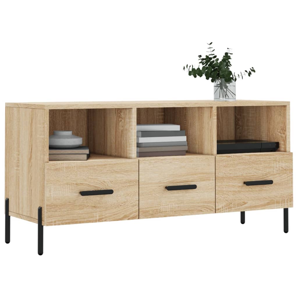 TV cabinet, oak, 102x36x50cm, treated wood