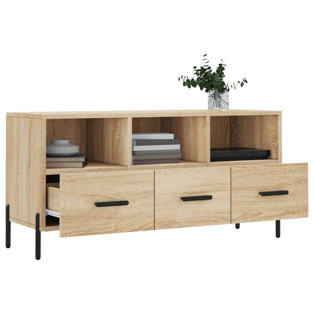 TV cabinet, oak, 102x36x50cm, treated wood