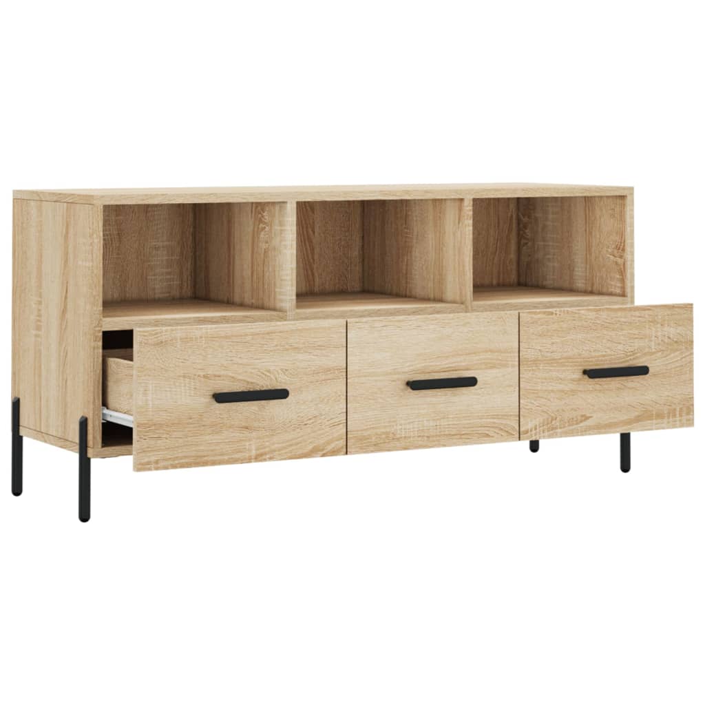 TV cabinet, oak, 102x36x50cm, treated wood