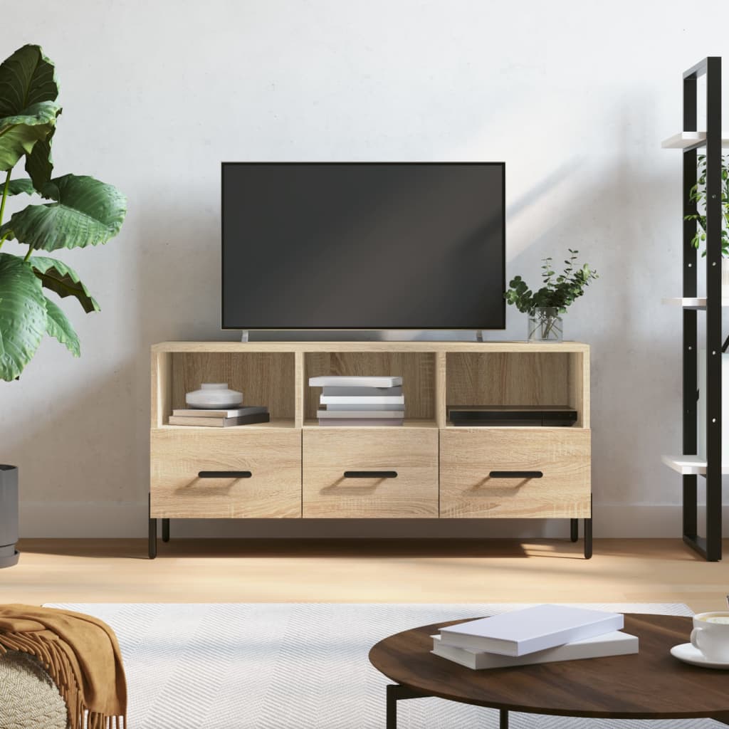 TV cabinet, oak, 102x36x50cm, treated wood