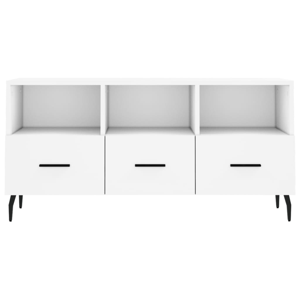 TV Cabinet, white, 102x36x50cm, engineered wood