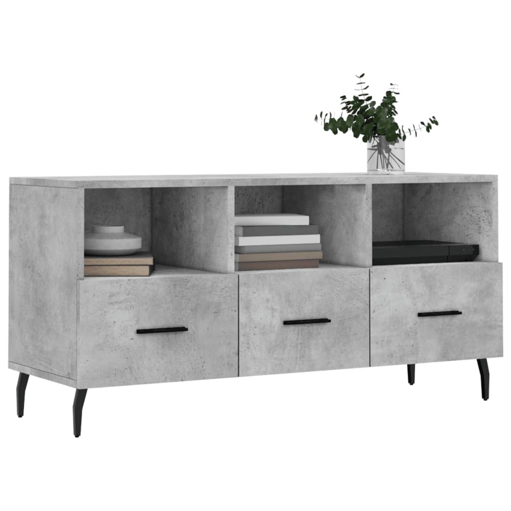 TV cabinet, concrete gray, 102x36x50cm, wood