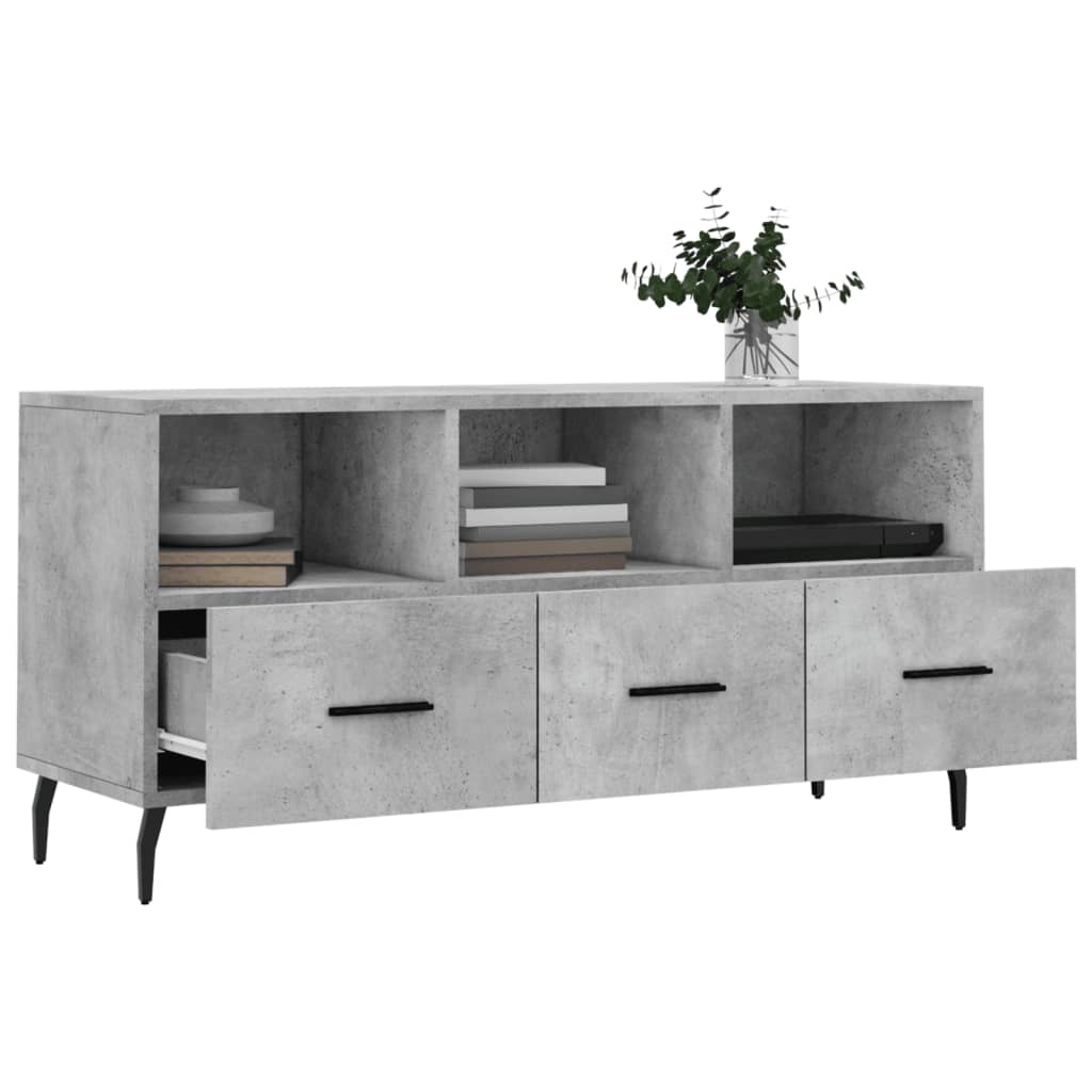 TV cabinet, concrete gray, 102x36x50cm, wood