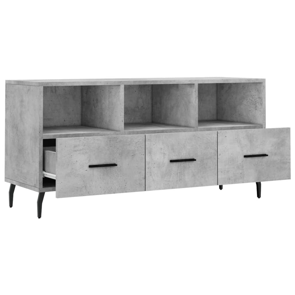 TV cabinet, concrete gray, 102x36x50cm, wood