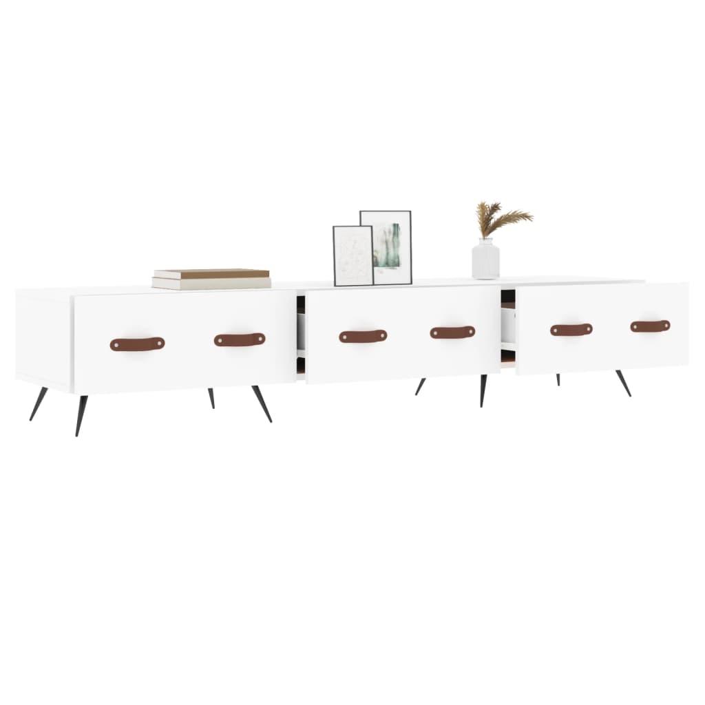 TV cabinet, white, 150x36x30cm, engineered wood