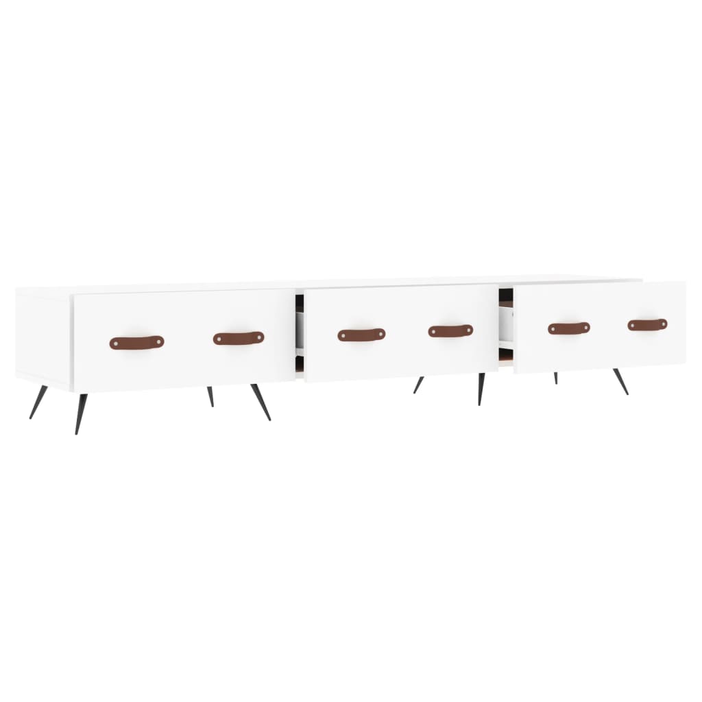 TV cabinet, white, 150x36x30cm, engineered wood