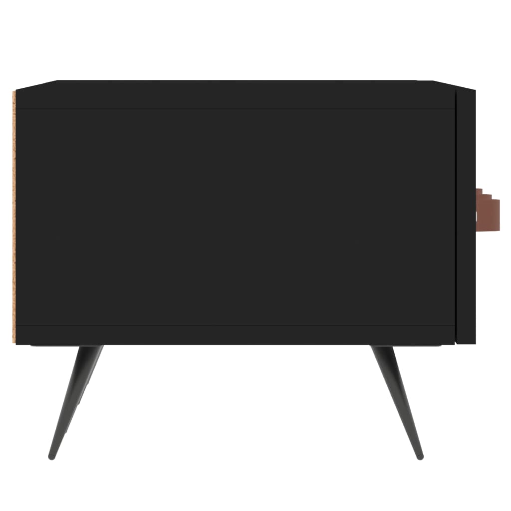 Televizoriaus spintelė, juoda, 150x36x30cm, apdirbta mediena