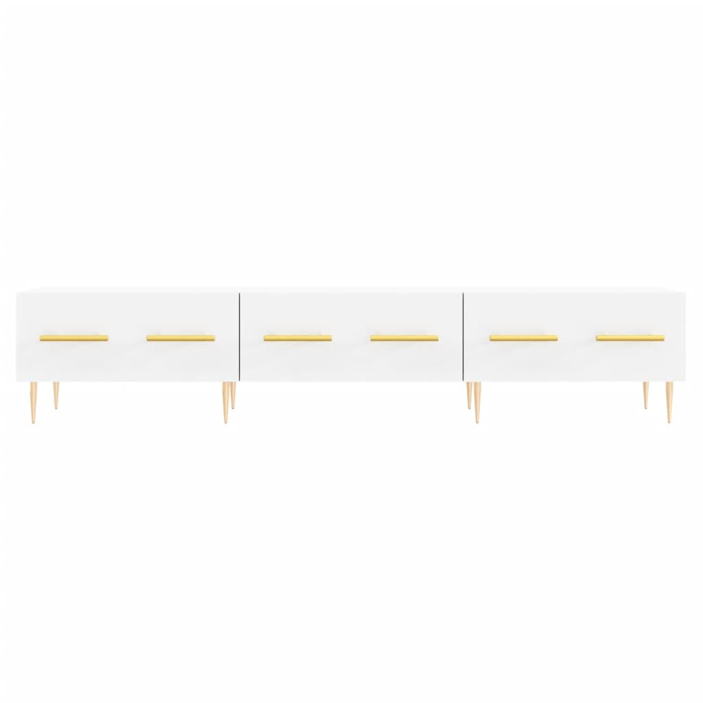 TV cabinet, white, 150x36x30cm, engineered wood