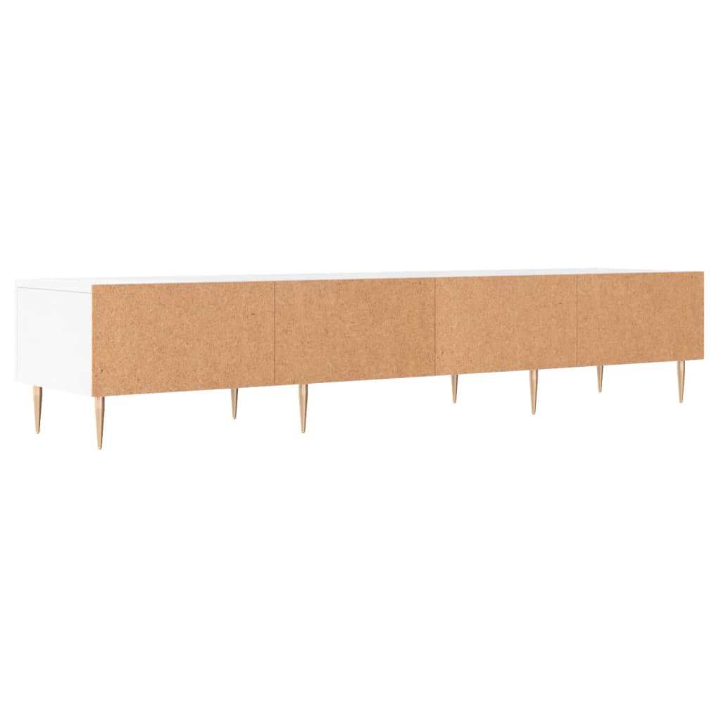 TV cabinet, white, 150x36x30cm, engineered wood
