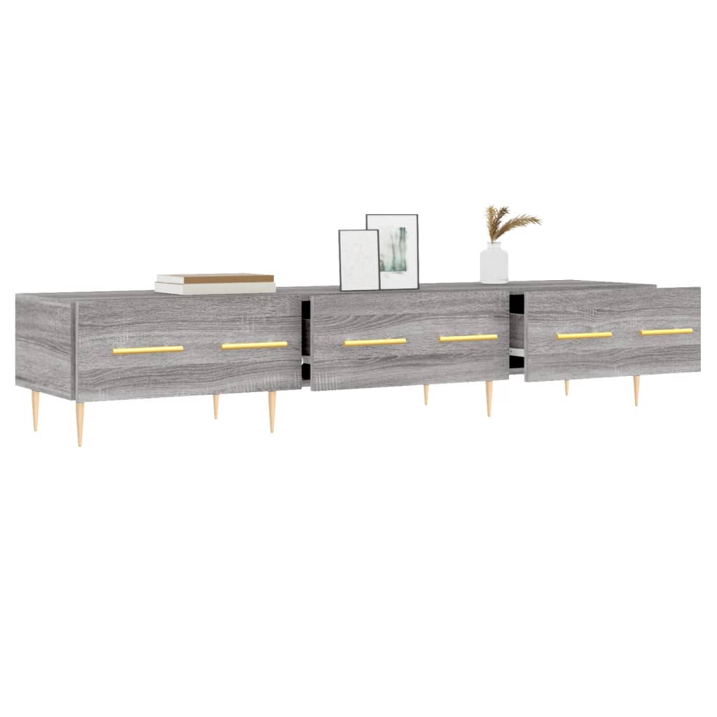 TV cabinet, grey oak, 150x36x30cm, wood