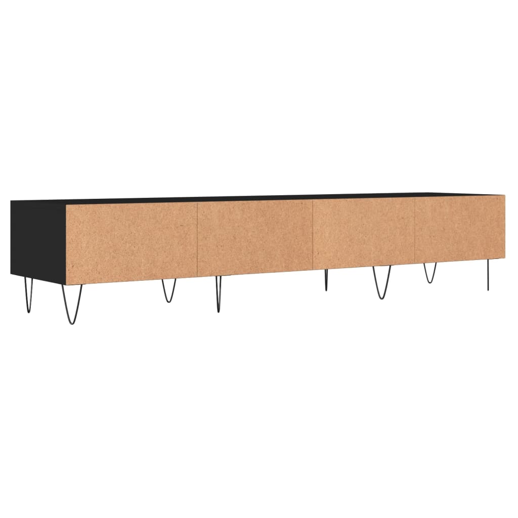 TV cabinet, black, 150x36x30cm, engineered wood
