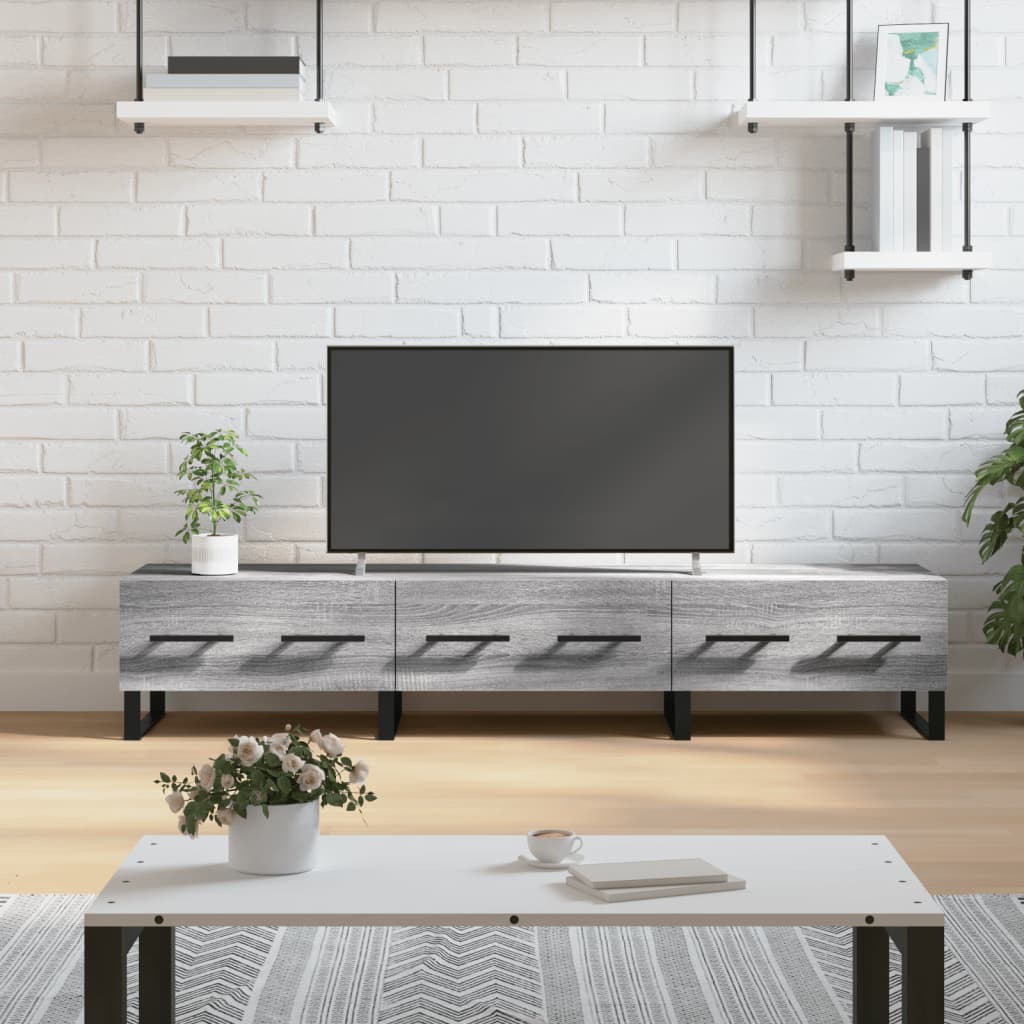 Televizoriaus spintelė, pilka ąžuolo, 150x36x30cm, mediena