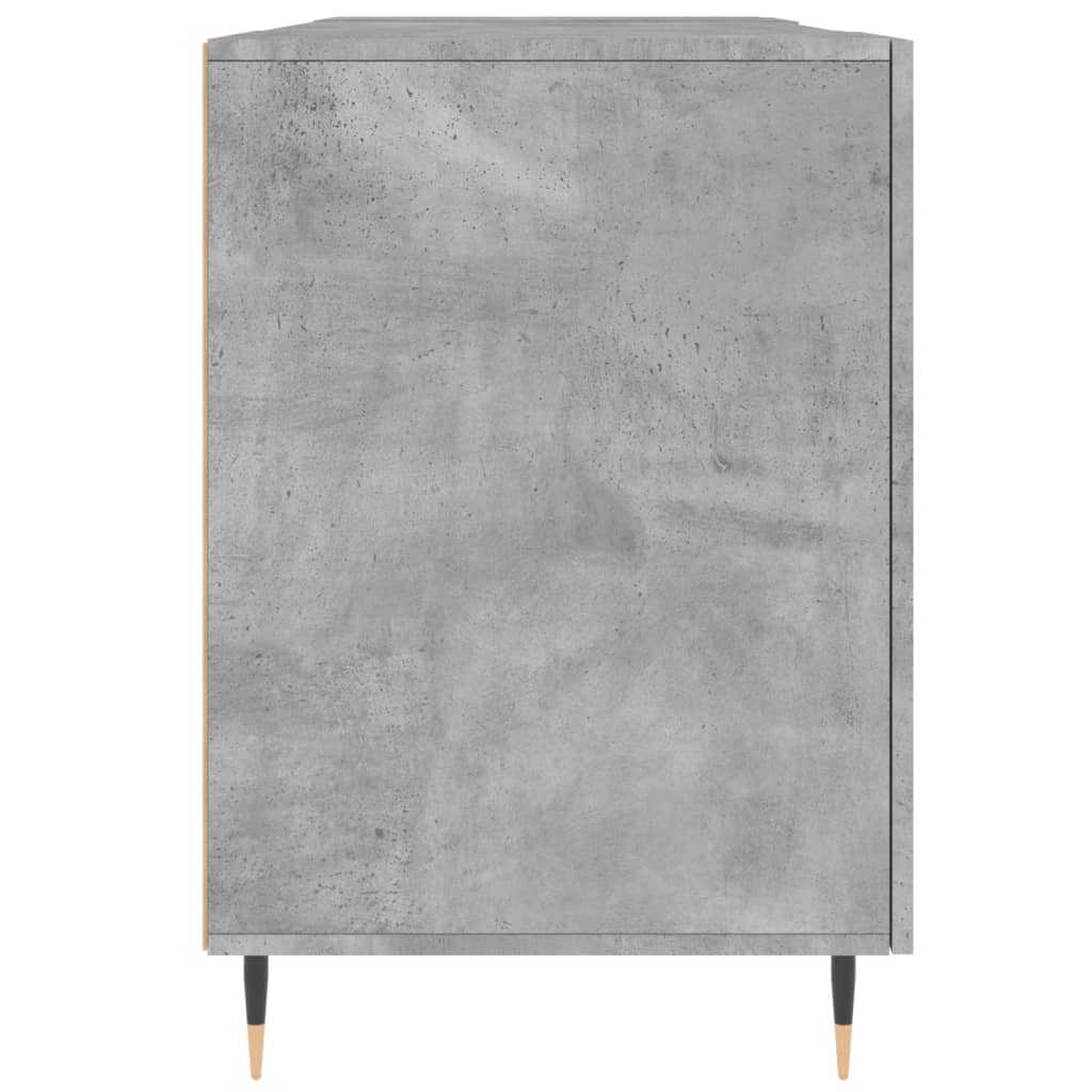 Rašomasis stalas, betono pilkas, 140x50x75cm, apdirbta mediena