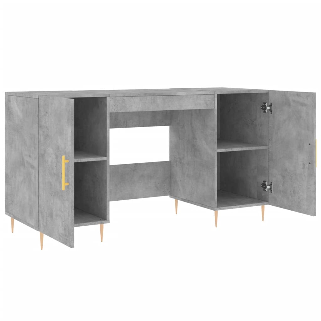 Desk, concrete gray, 140x50x75cm, engineered wood