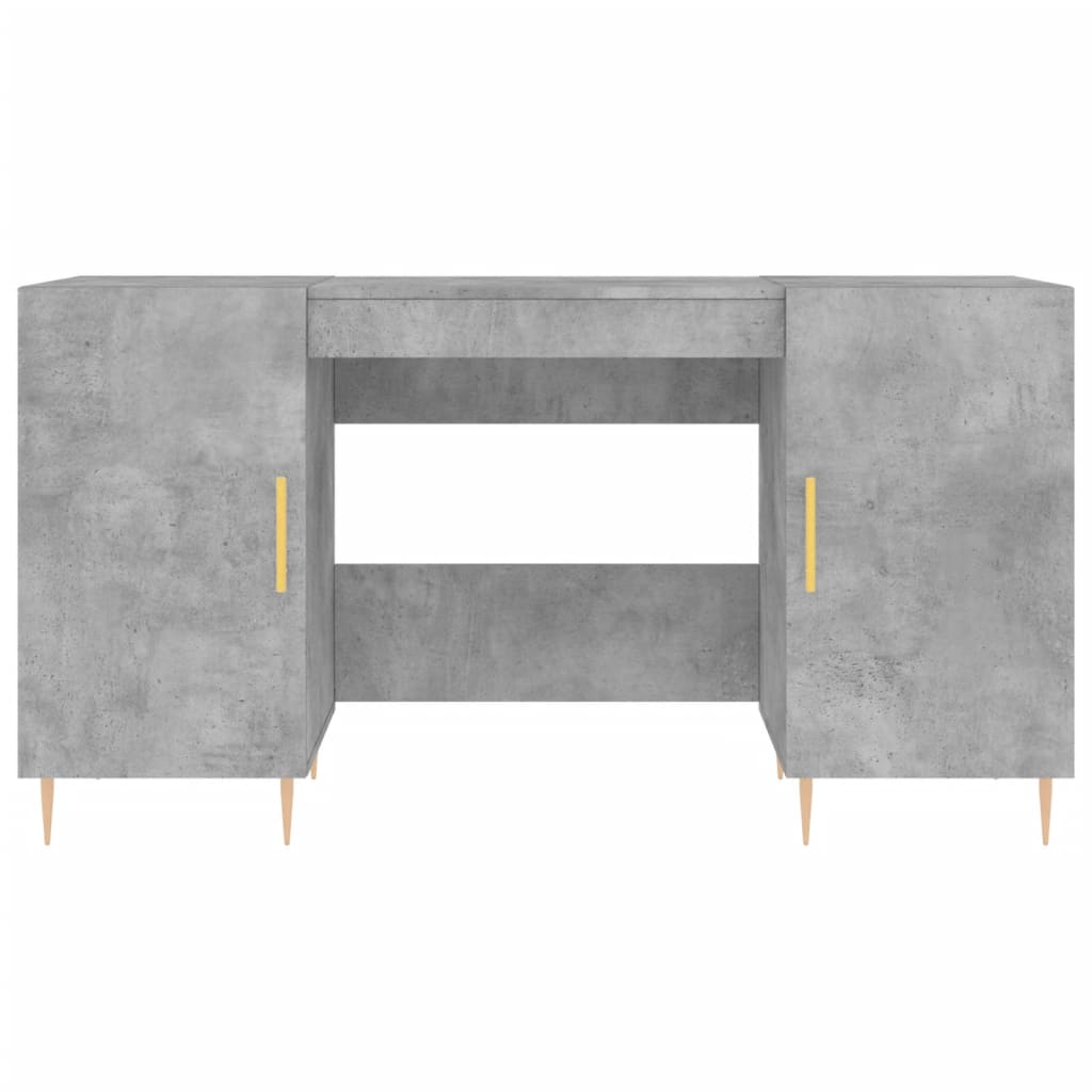 Desk, concrete gray, 140x50x75cm, engineered wood