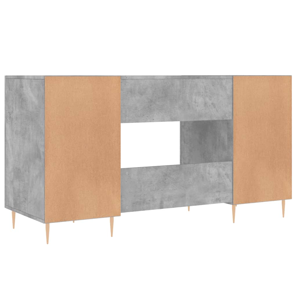 Desk, concrete gray, 140x50x75cm, engineered wood