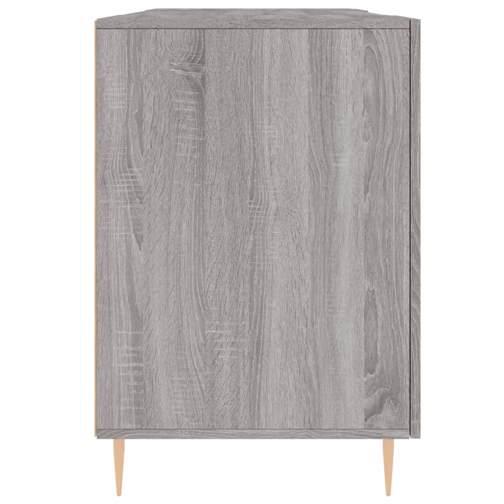 Desk, gray oak, 140x50x75cm, engineered wood