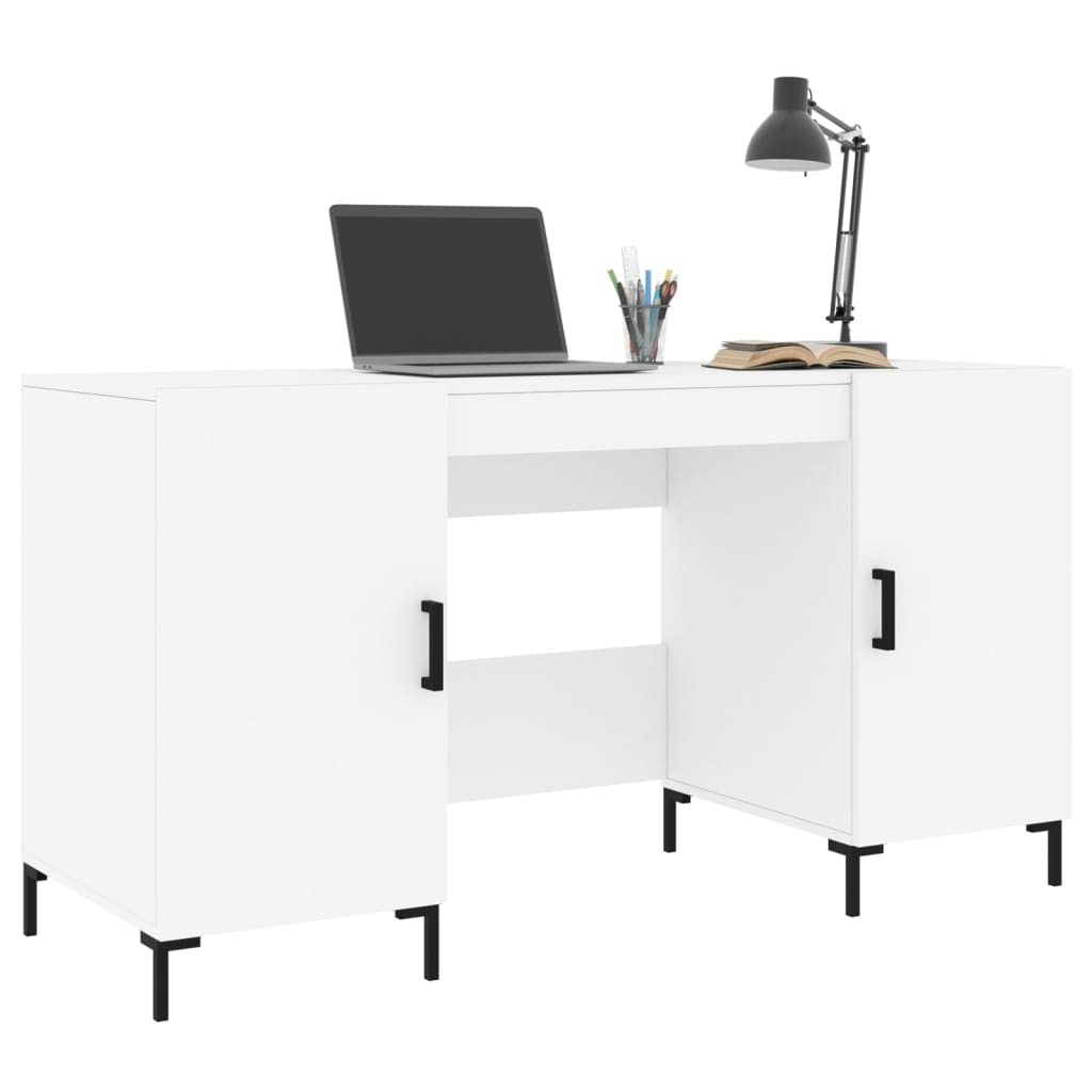 Writing desk, white, 140x50x75cm, engineered wood