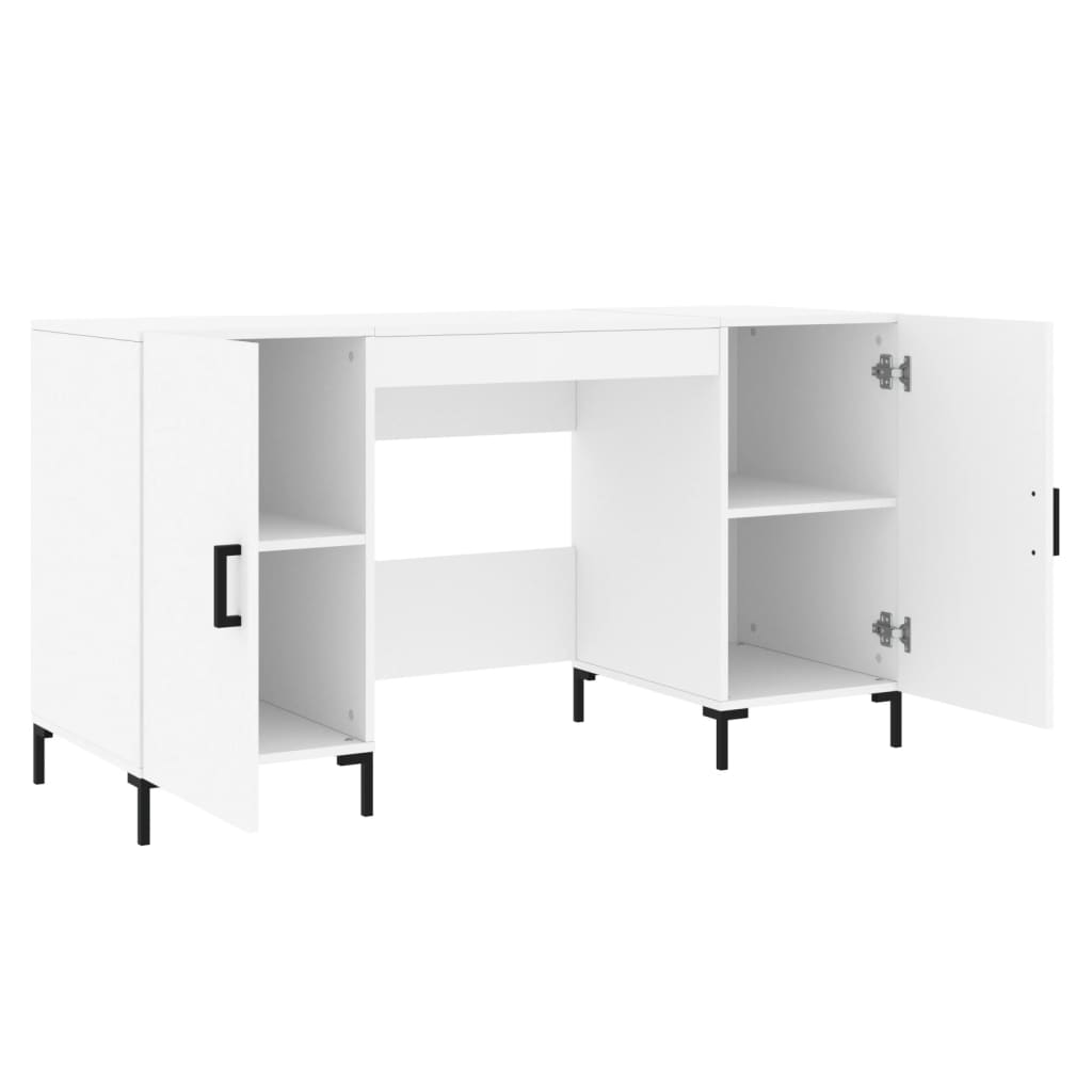 Writing desk, white, 140x50x75cm, engineered wood