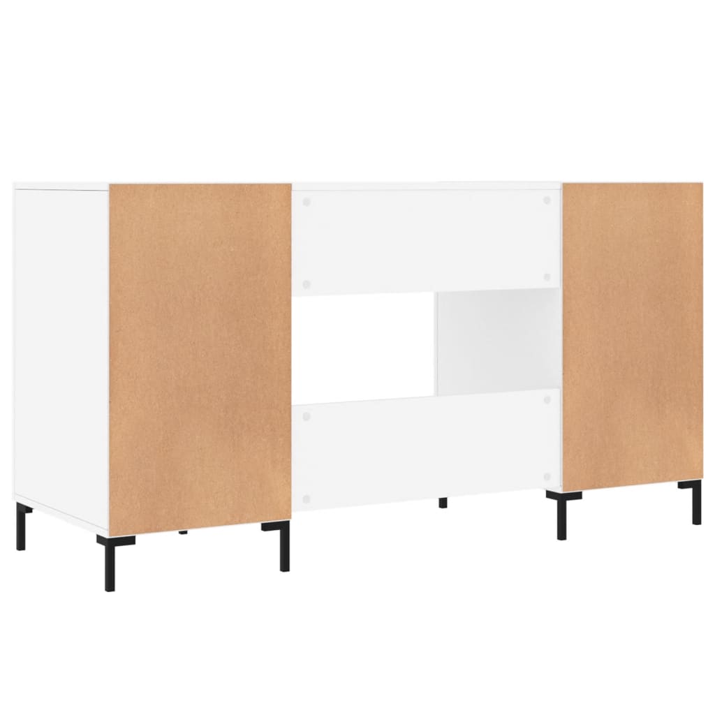 Writing desk, white, 140x50x75cm, engineered wood