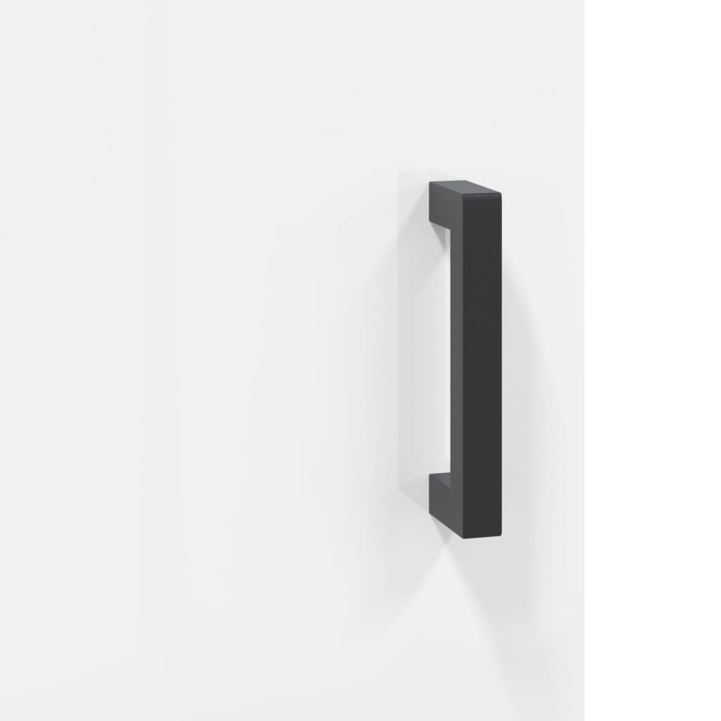 Desk, white, 140x50x75cm, wood, glossy