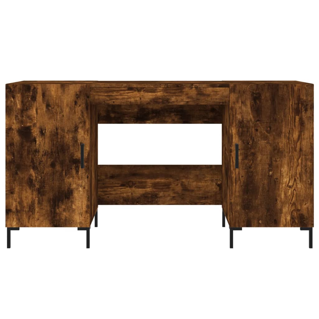 Writing desk, smoked oak, 140x50x75cm, treated wood