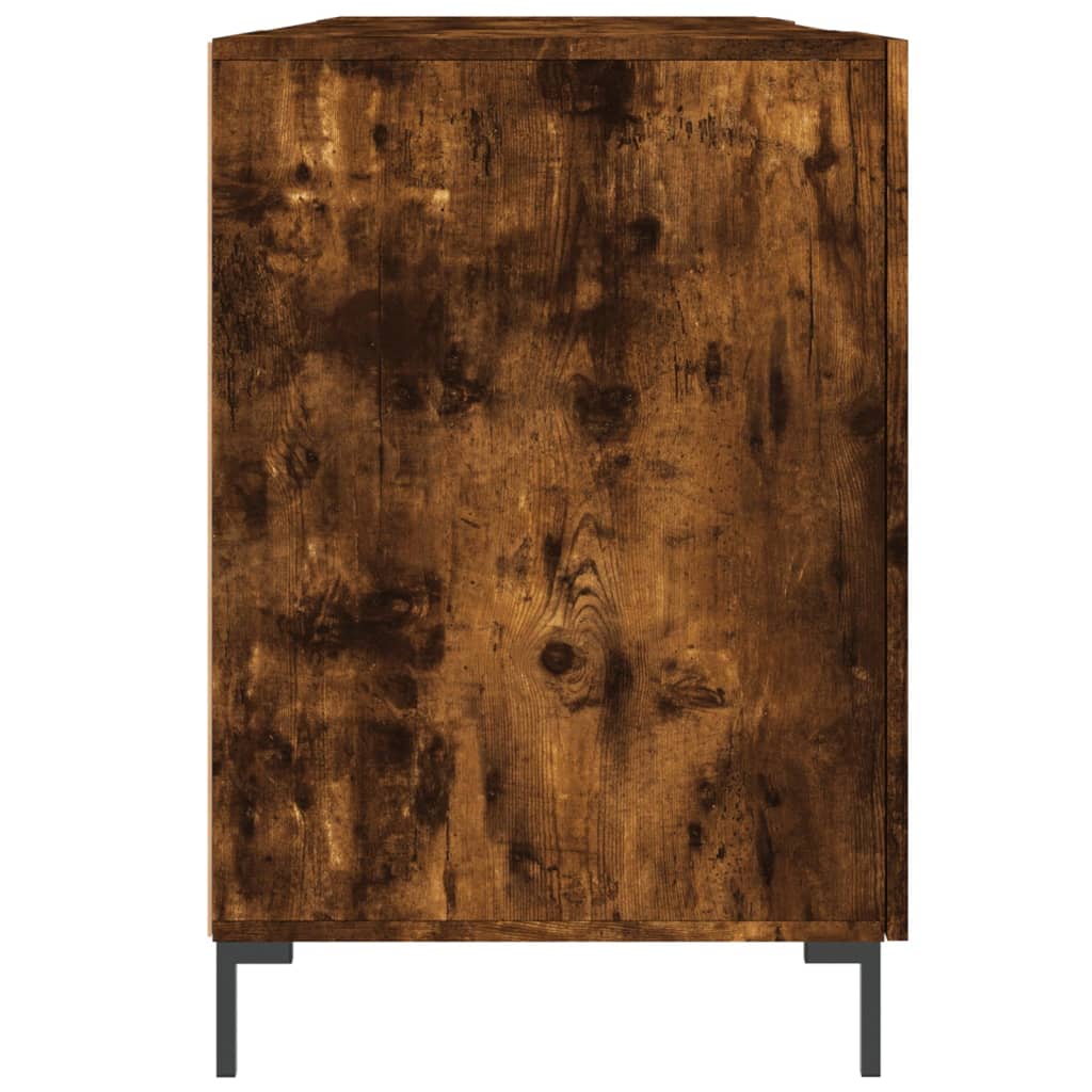 Writing desk, smoked oak, 140x50x75cm, treated wood