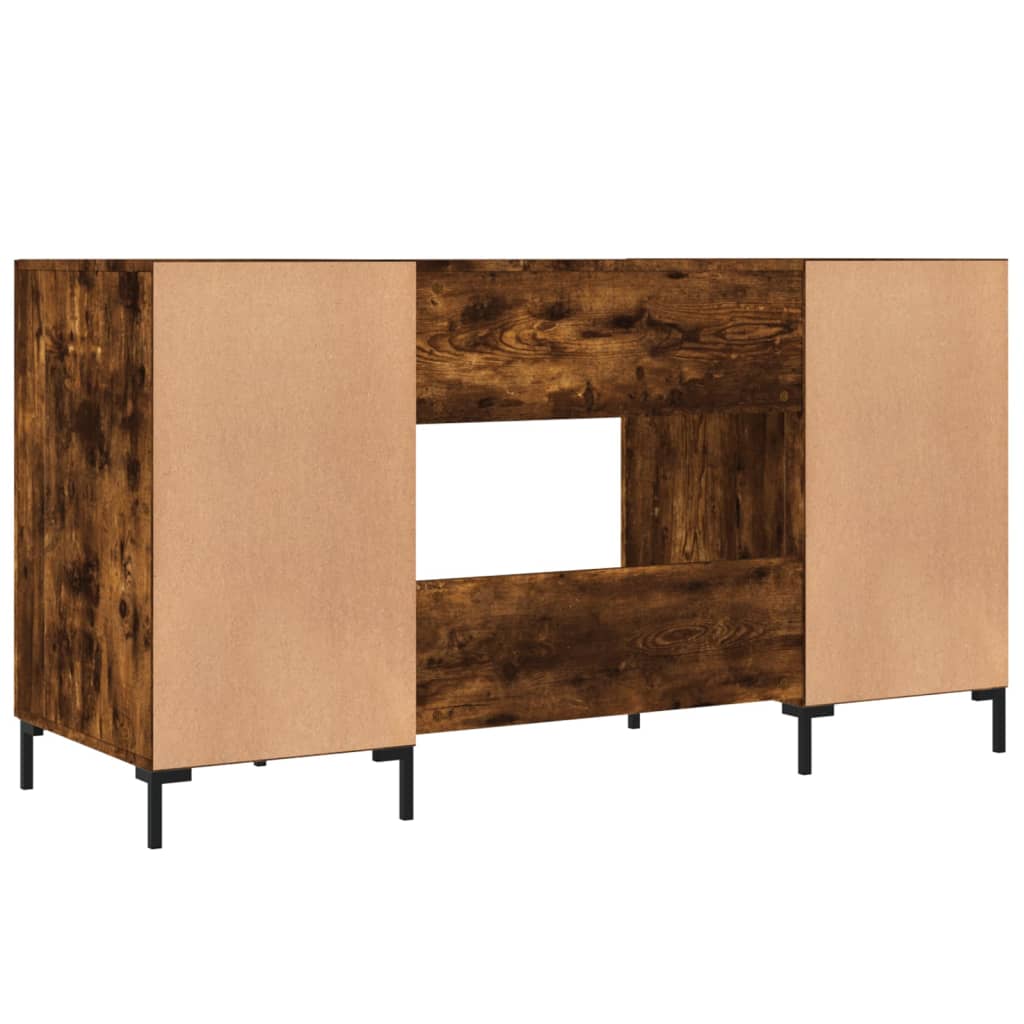 Writing desk, smoked oak, 140x50x75cm, treated wood