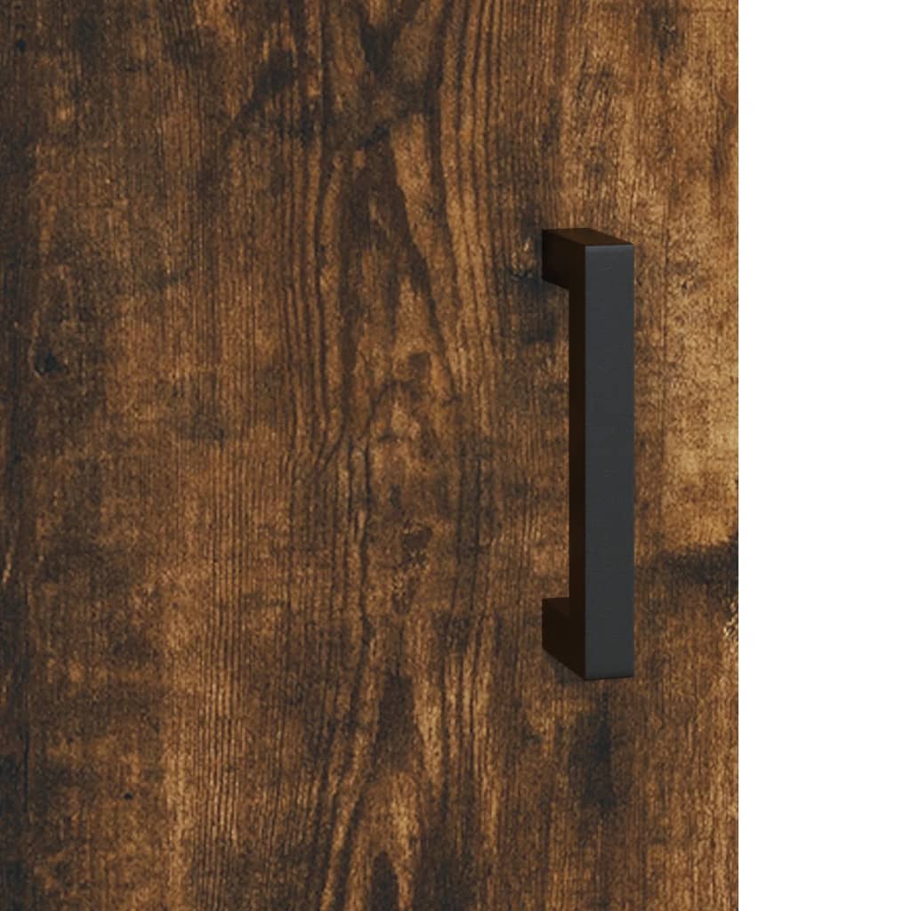Writing desk, smoked oak, 140x50x75cm, treated wood