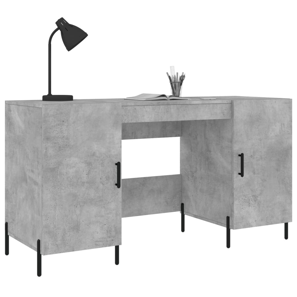 Desk, concrete gray, 140x50x75cm, engineered wood