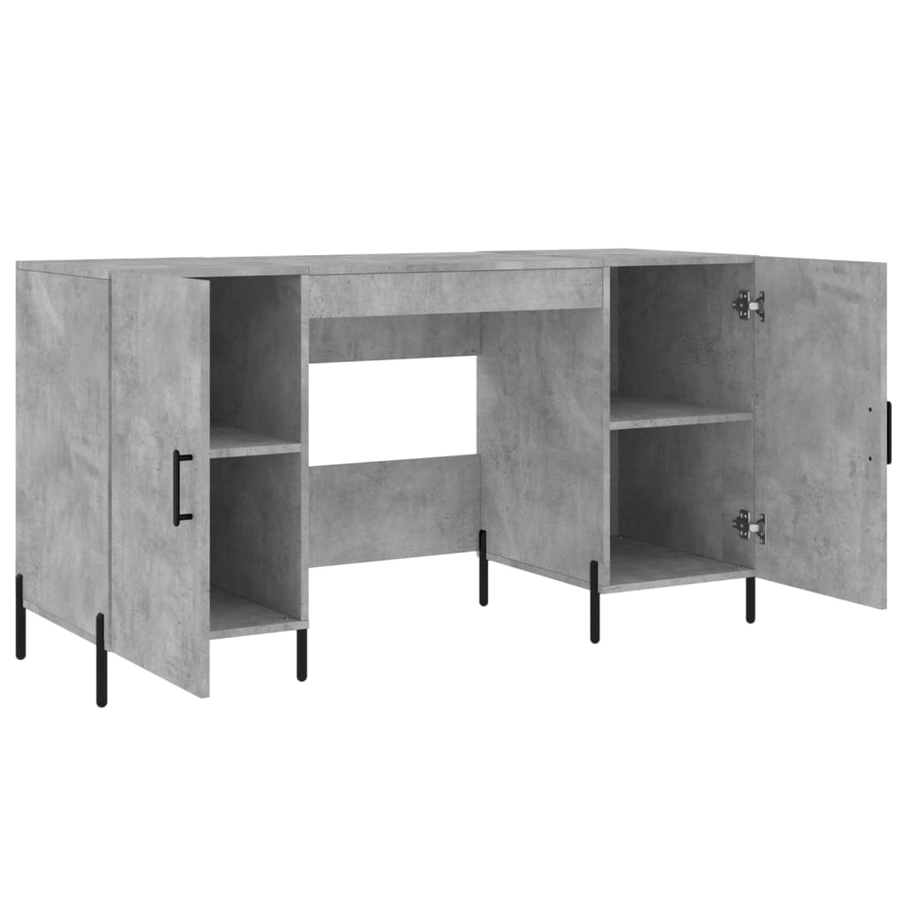 Desk, concrete gray, 140x50x75cm, engineered wood