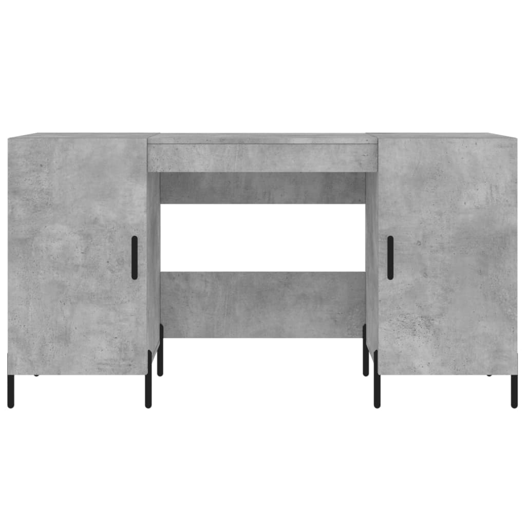 Desk, concrete gray, 140x50x75cm, engineered wood