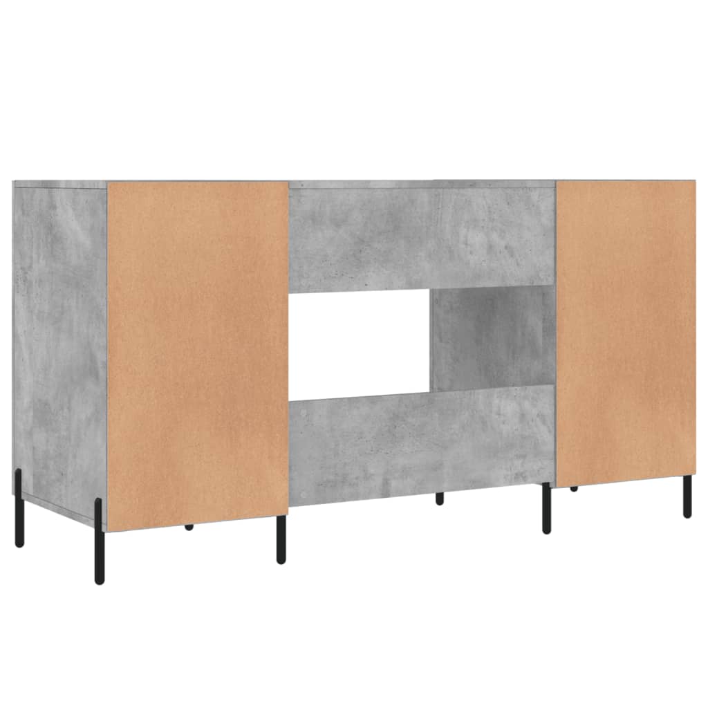 Desk, concrete gray, 140x50x75cm, engineered wood