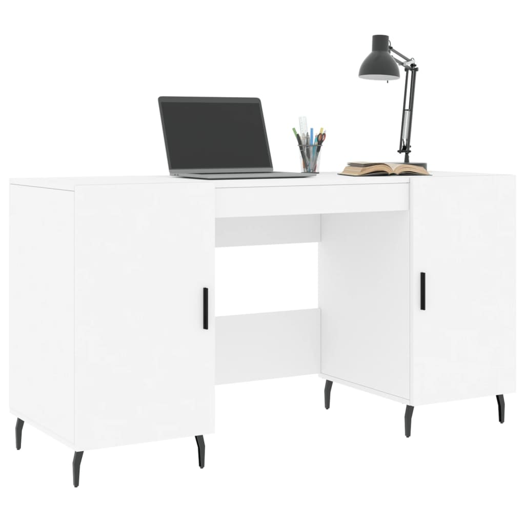 Writing desk, white, 140x50x75cm, engineered wood