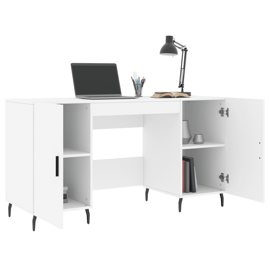 Writing desk, white, 140x50x75cm, engineered wood