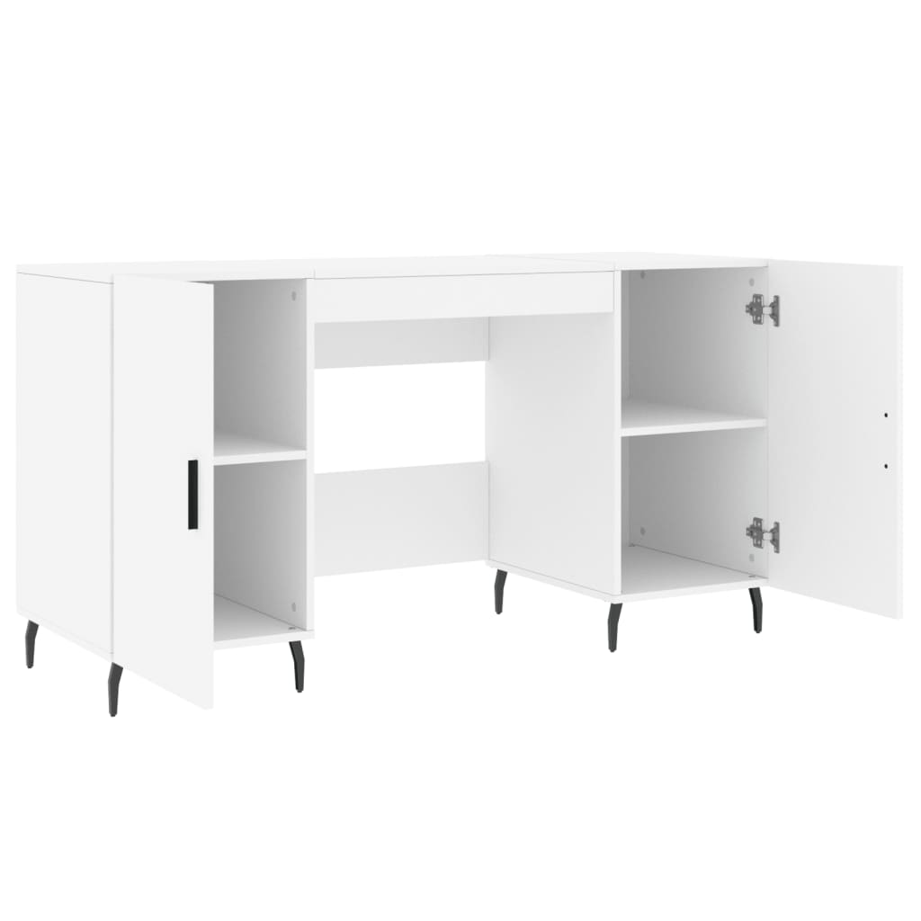 Writing desk, white, 140x50x75cm, engineered wood