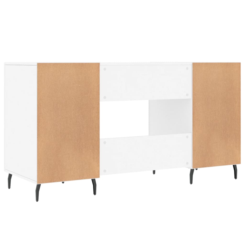 Writing desk, white, 140x50x75cm, engineered wood