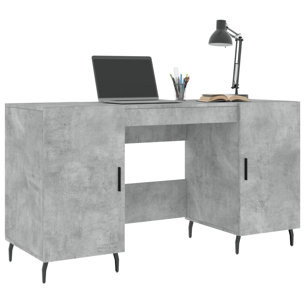 Desk, concrete gray, 140x50x75cm, engineered wood