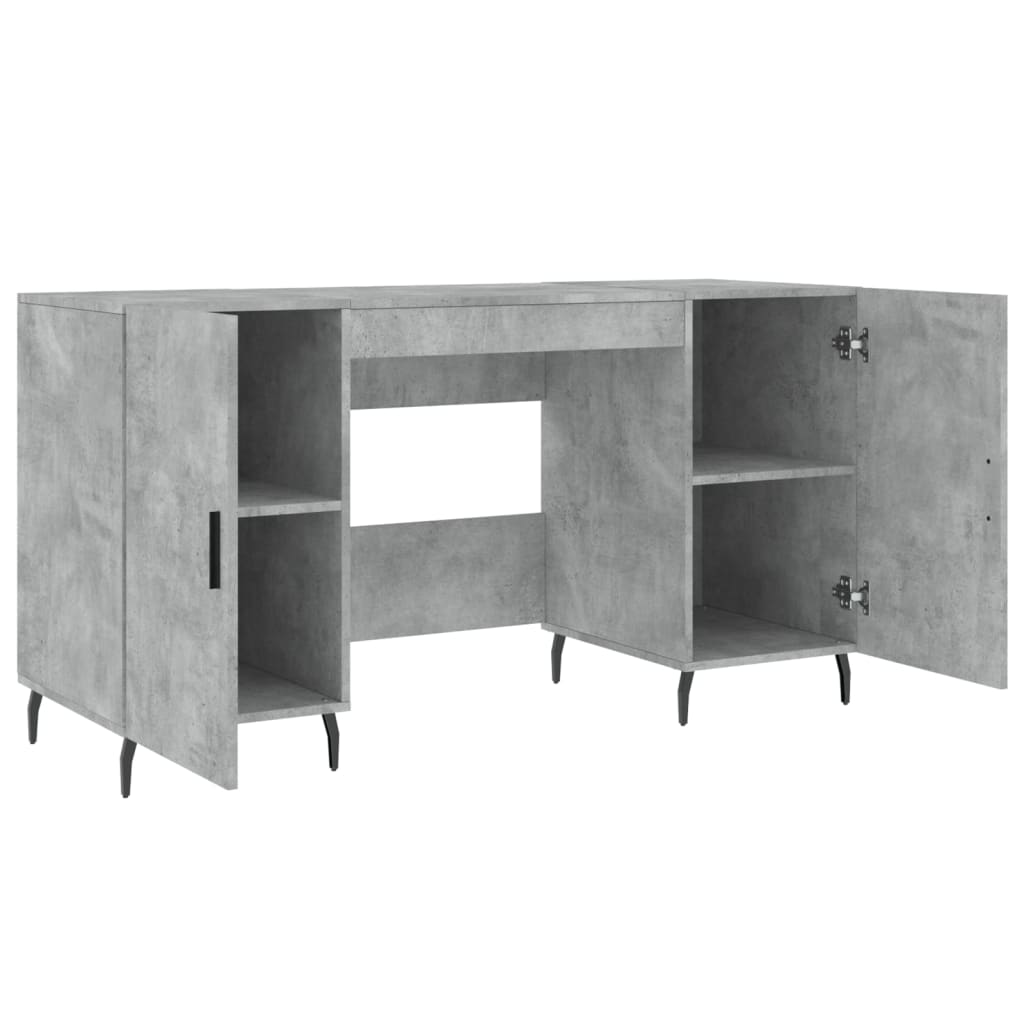 Desk, concrete gray, 140x50x75cm, engineered wood