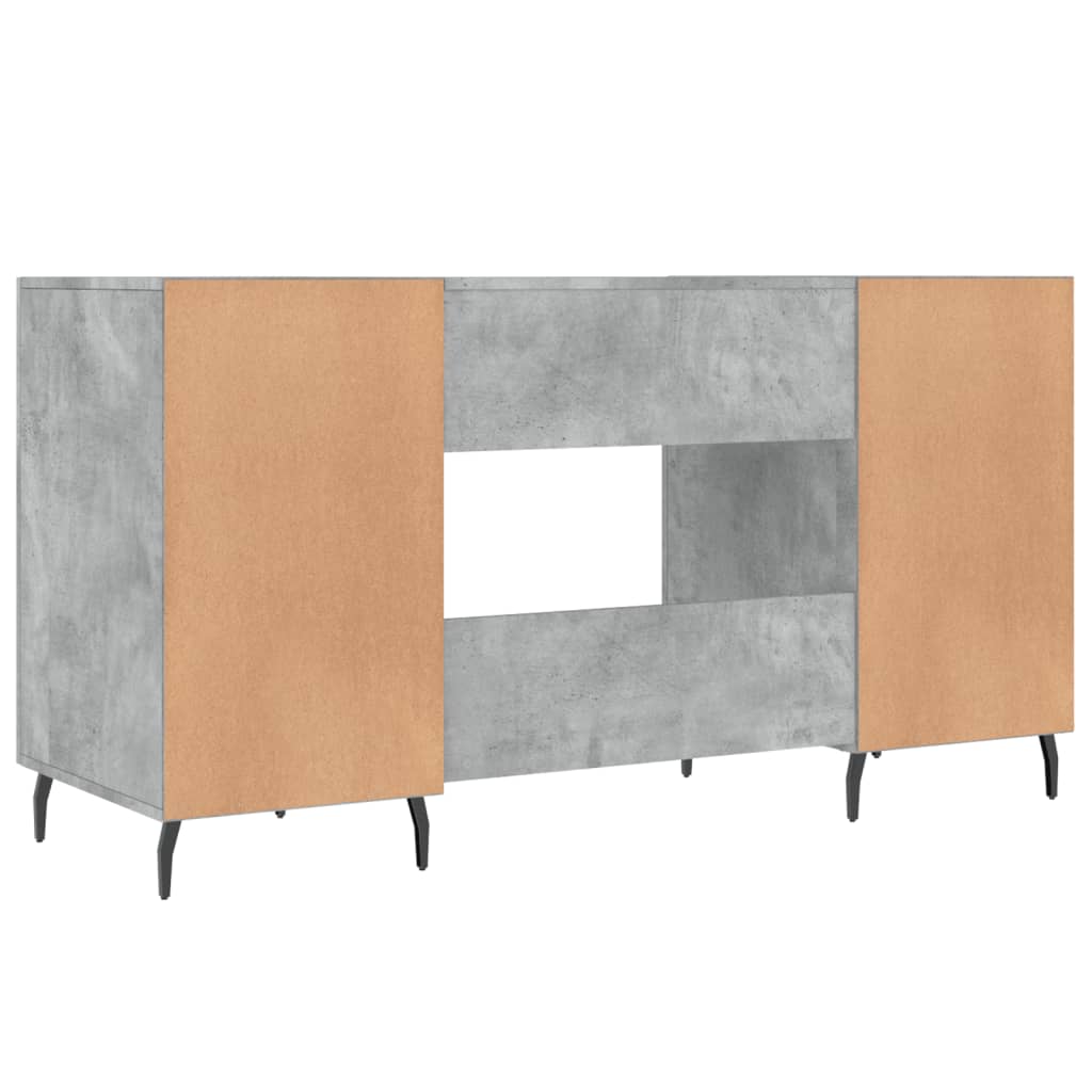 Desk, concrete gray, 140x50x75cm, engineered wood