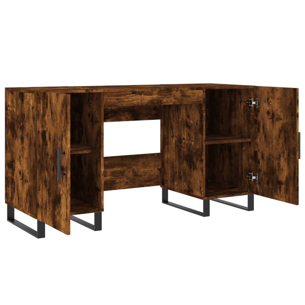 Writing desk, smoked oak, 140x50x75cm, treated wood