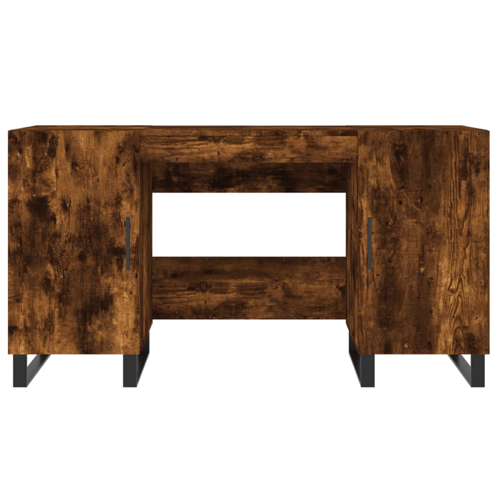 Writing desk, smoked oak, 140x50x75cm, treated wood