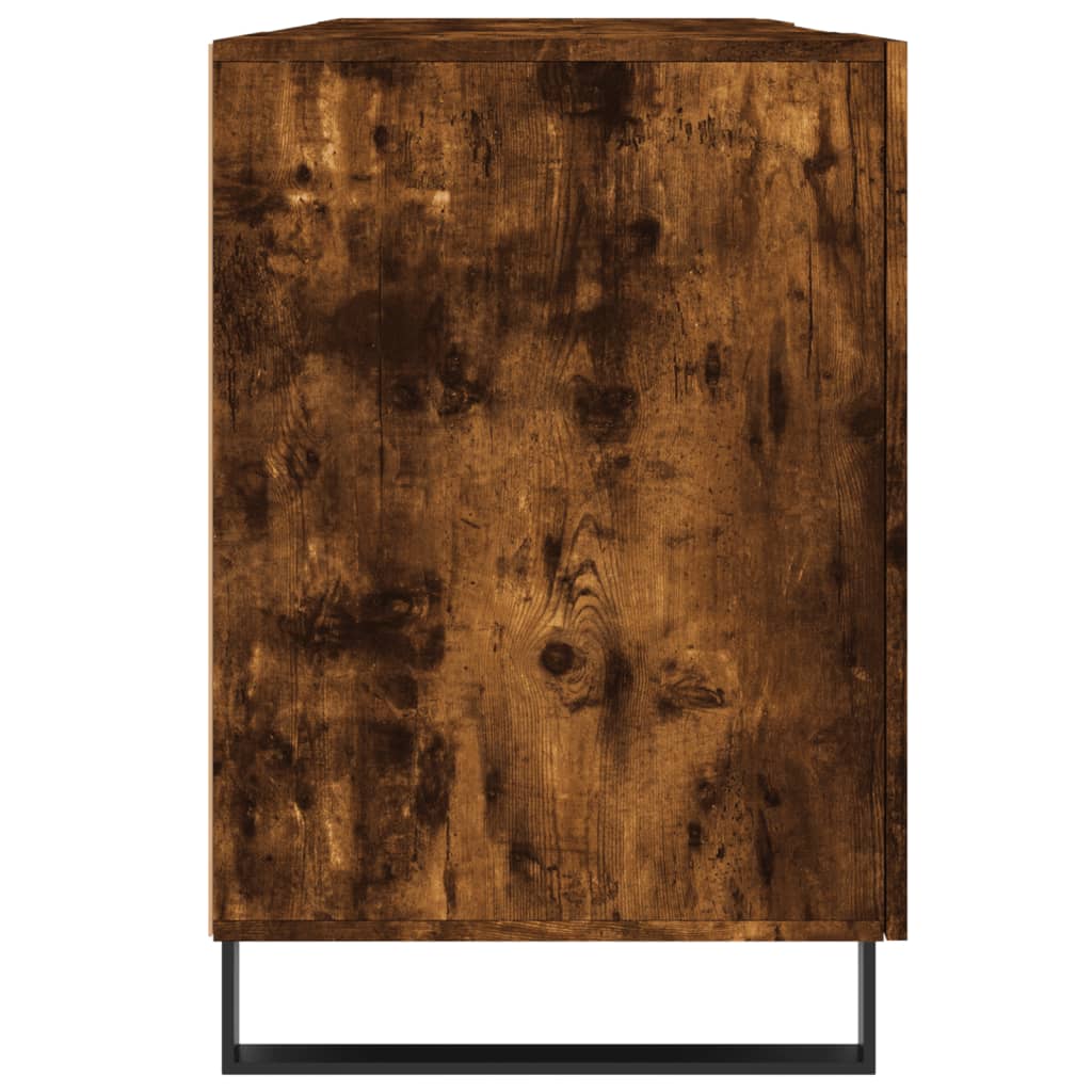 Writing desk, smoked oak, 140x50x75cm, treated wood
