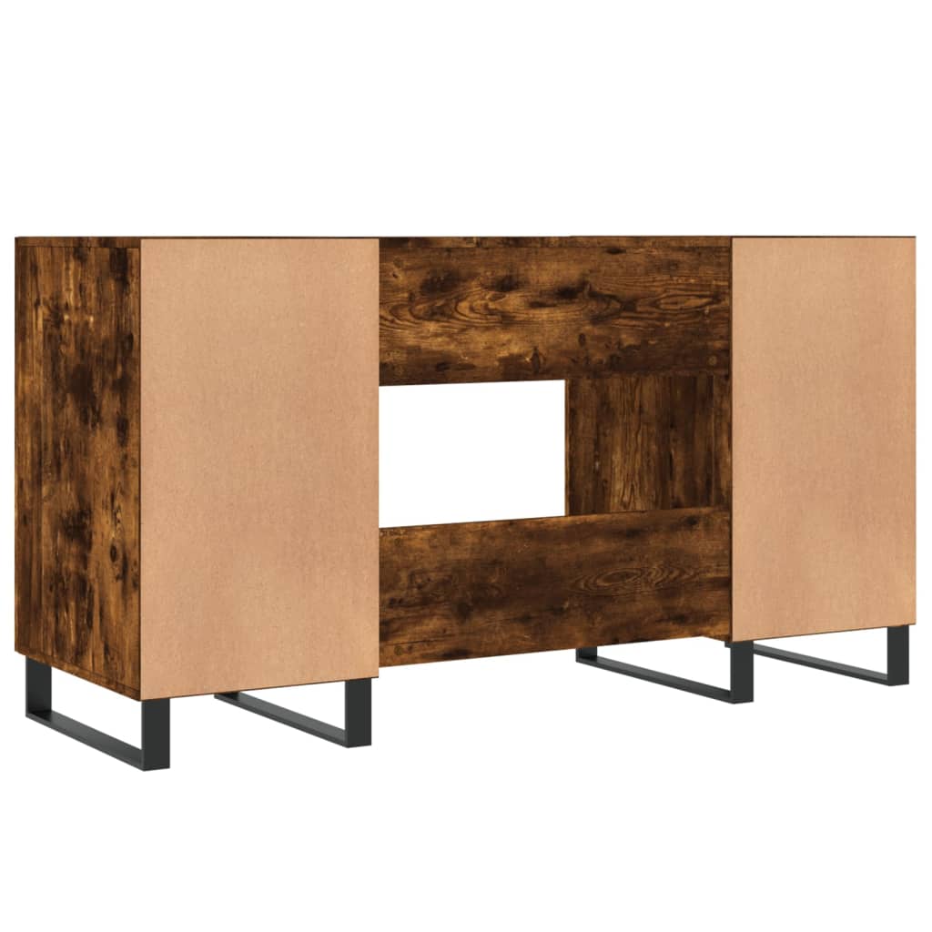 Writing desk, smoked oak, 140x50x75cm, treated wood