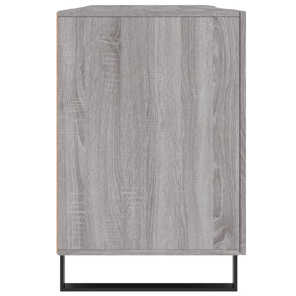 Desk, gray oak, 140x50x75cm, engineered wood