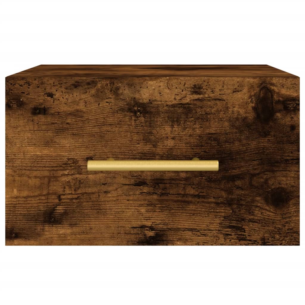 Wall-mounted bedside table, smoked, 35x35x20cm